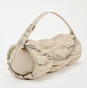 ZARA RUCHED SHOULDER BAG